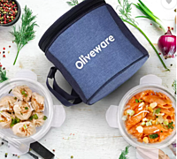 Olive ware Lily Glass Lunch Box