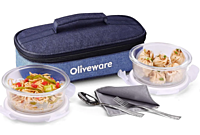 Olive ware Delta Glass Lunch Box