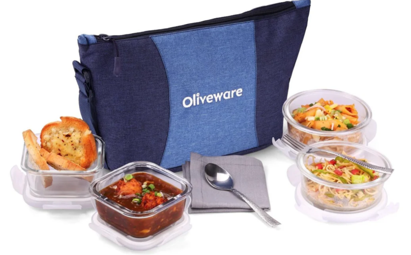 Olive ware Olive Glass Lunch Box