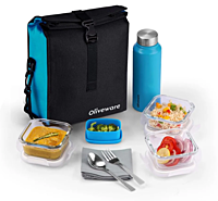 Olive ware Crystal Glassware Lunch Box