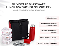 Olive ware Crystal Glassware Lunch Box