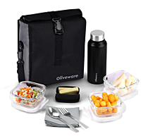 Olive ware Crystal Glassware Lunch Box