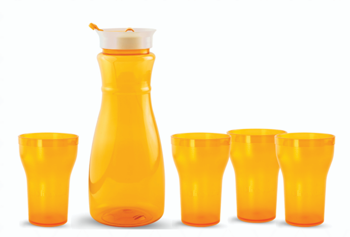 Olive ware King Jug With 4 Glasses 1000ML