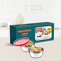 Signora Ware Amour Collection Mixing Bowl Steel  Set/2