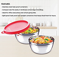 Signora Ware Amour Collection Mixing Bowl Steel  Set/2