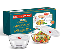 Signora Ware Mixing  Borosilicate Bowl Combo Set/2, 500 MLML