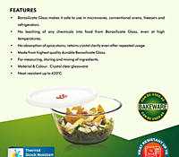 Signora Ware Mixing  Borosilicate Bowl Combo Set/2, 500 MLML