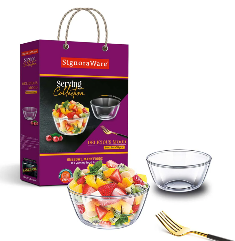 Signora ware Delicious Mood Borosilicate Glass Bowls