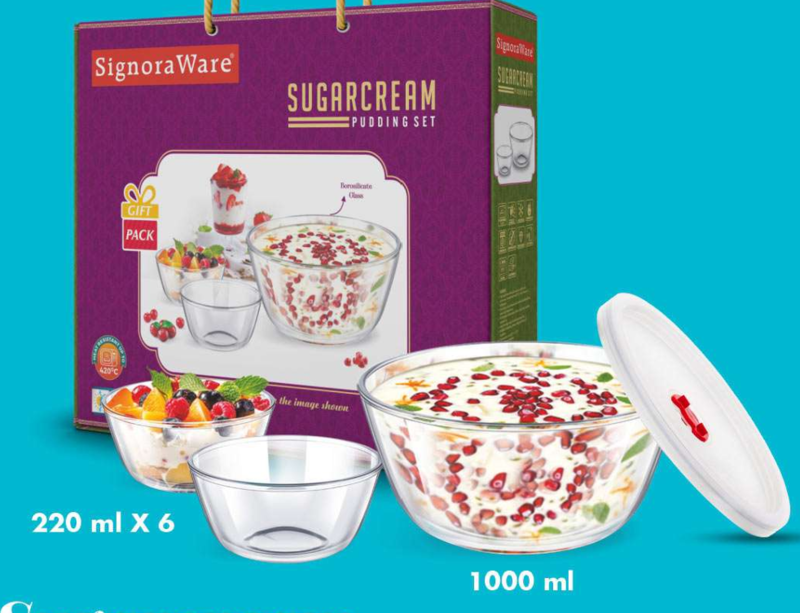 Signora ware Sugar Cream Pudding Set