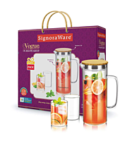 Signora ware Vogue Jug& Glass set (1500ML+295 Each Glass)