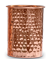 Signora ware Damaru Copper water bottle With 2 Glass Set(Hammered)