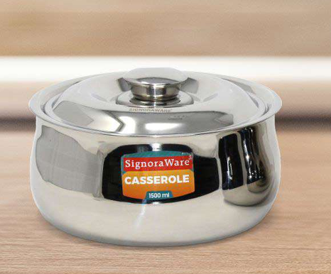 Signora ware Hot Delight Casserole With Steel Lid 1 Liter