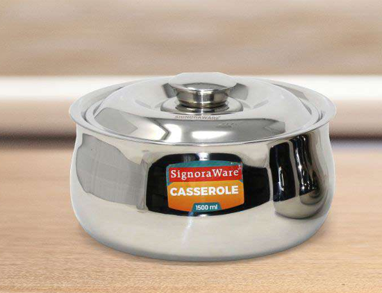 Signora ware Hot Delight Casserole With Steel Lid 1.5  Liter