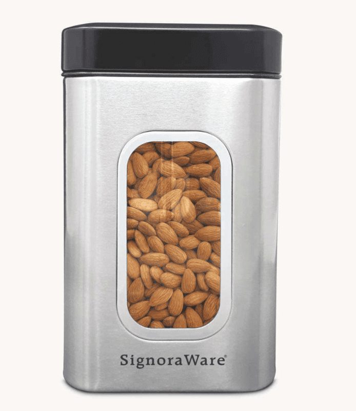 "Signora Ware Modular Steel Container  ( Window Square Matt )2.4 Liters
