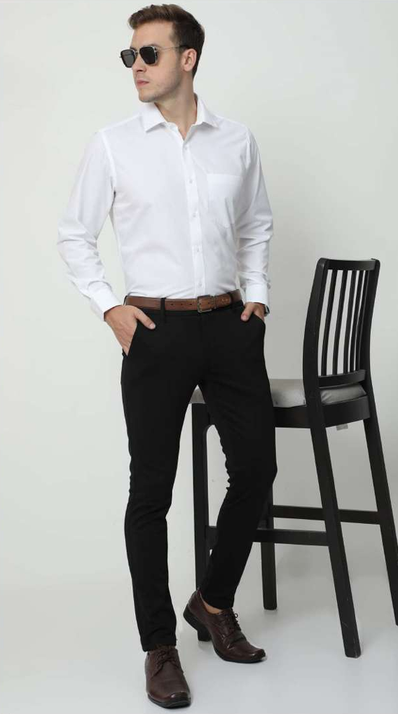 VANHEUSEN CORE SHIRT CVC BLUE & WHITE