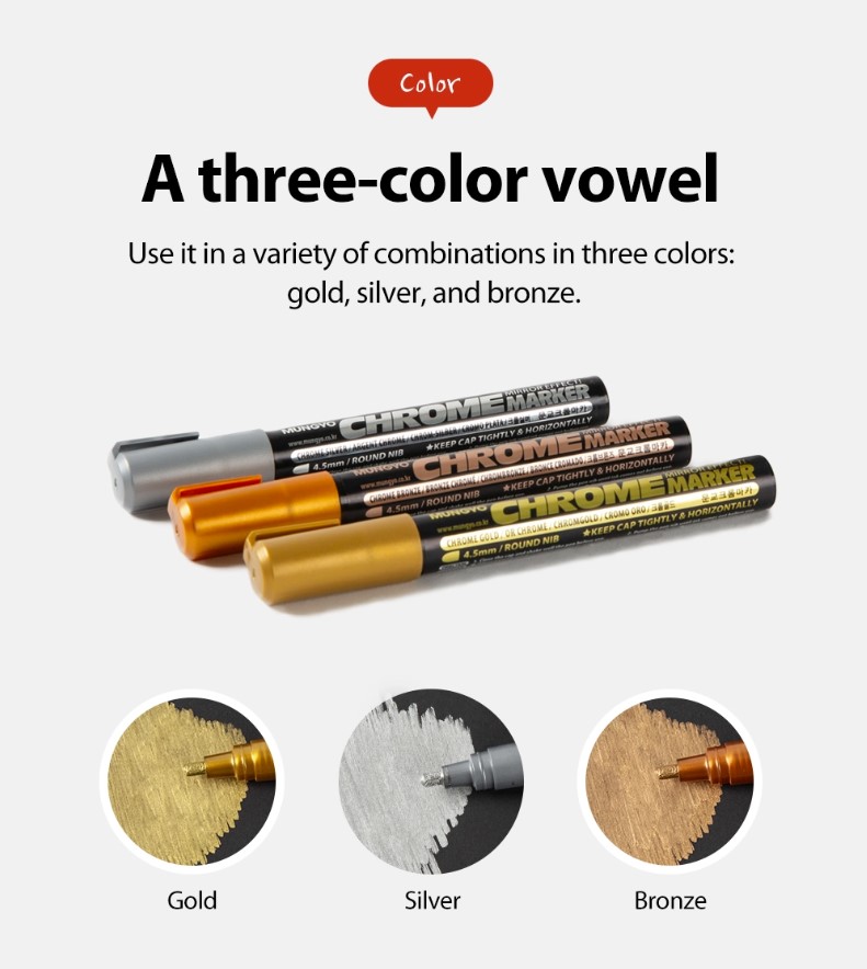 Mungyo Chrome Marker-4.5 mm Round Nib