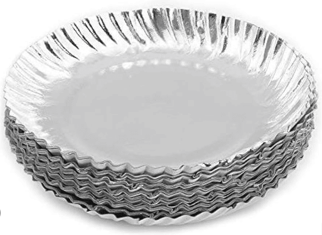 Silver Paper Round Plate