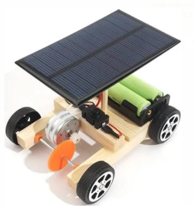 WOODEN SOLAR WIRELESS CAR

