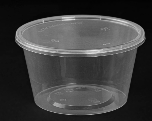Round Plastic Container Box (Transparent)