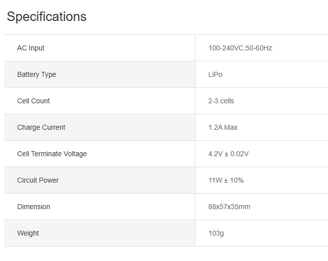 SKYRC E3 AC 2S~3S Li-Po Battery Balance Charger (V2)