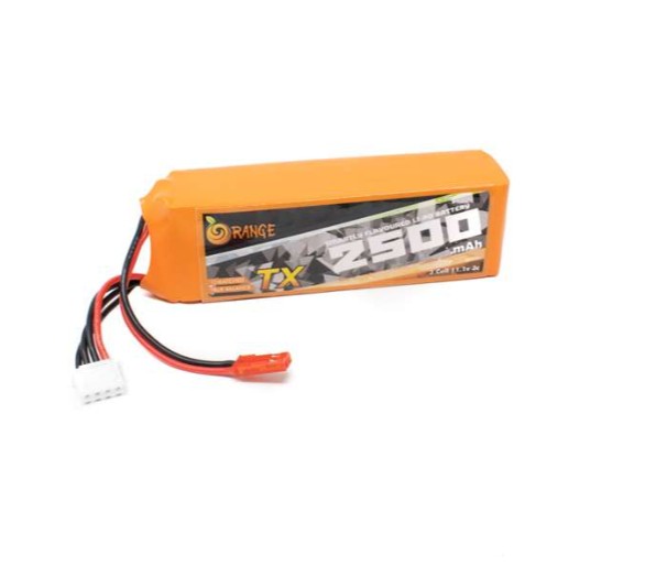 Orange 11.1V 2500mAh 3C 3S (TX) Lithium Polymer Battery Pack