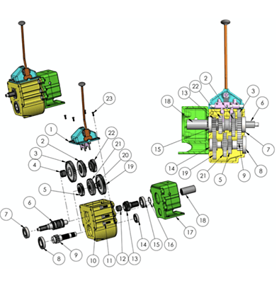 Drill Head Gear Box Assembly