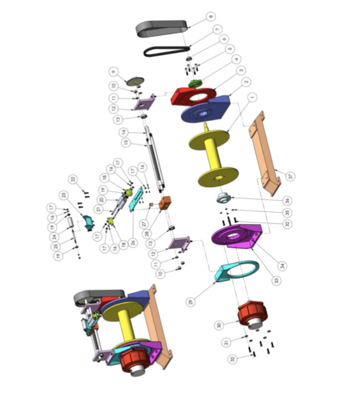 Wire Line Winch Assembly
