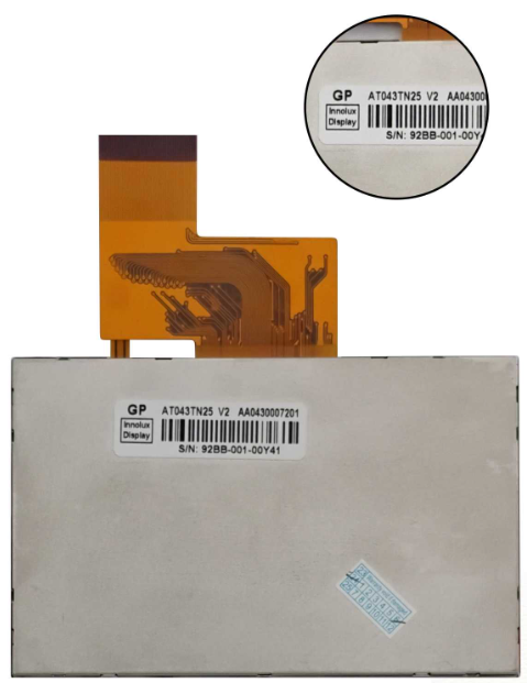 Innolux AT043TN25-V.2 LCD DISPLAY With Touch