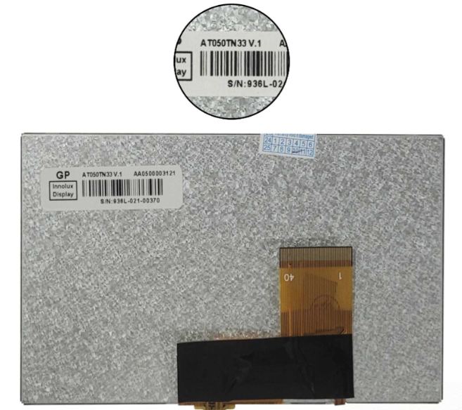 Innolux AT050TN33-V.1 LCD DISPLAY with touch screen