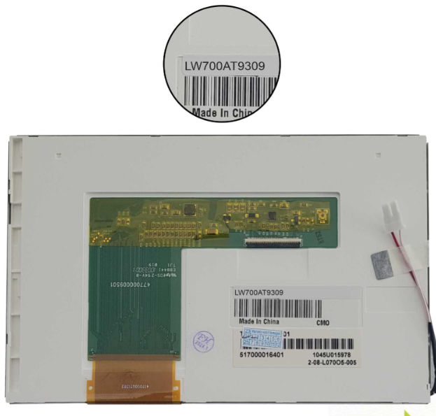 Innolux LW700AT9309 LCD DISPLAY