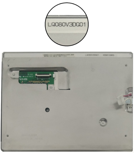 Sharp LQ080V3DG01 LCD display