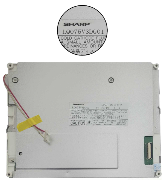 Sharp LQ075V3DG01 LCD display – Reliable Display for Industrial & Medical Use