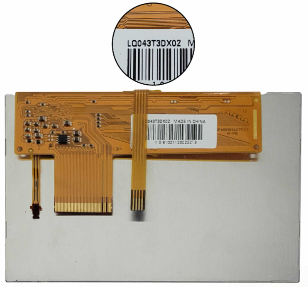 Sharp LQ043T3DX02 LCD display with Touch