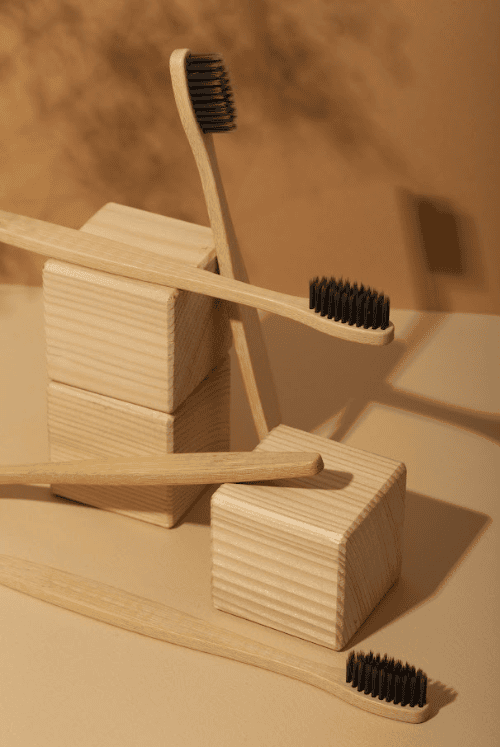 Charcoal bristles bamboo tooth Brush