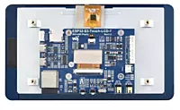 Waveshare ESP32-S3 7" Touch Display Dev Board, 800×480, 5-point touch, WiFi & Bluetooth support.