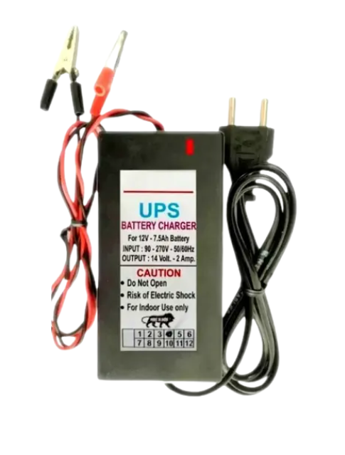 Spire 12 volt 7 amp battery charger. power adapter for 12 volt battery Worldwide Adaptor (Black)
