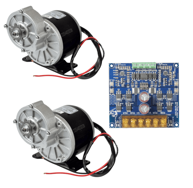 E-BIKE DC MOTOR MY1016Z3 24V 300RPM 350W with RHINO MDD20AMP DUAL DRIVER (2 CHANNELS)