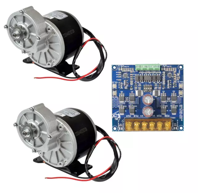 E-BIKE DC MOTOR MY1016Z3 24V 300RPM 350W with RHINO MDD20AMP DUAL DRIVER (2 CHANNELS)