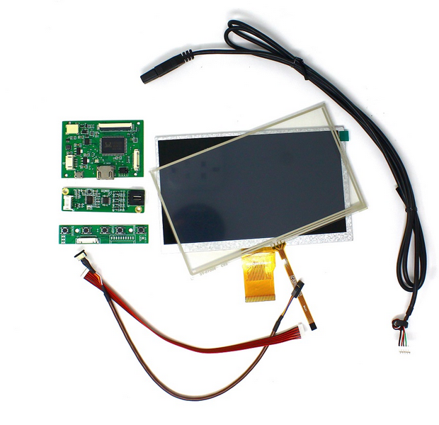 7 Inch LCD Touch Display With Acrylic Case and HDMI Driver Board Kit For Raspberry Pi
