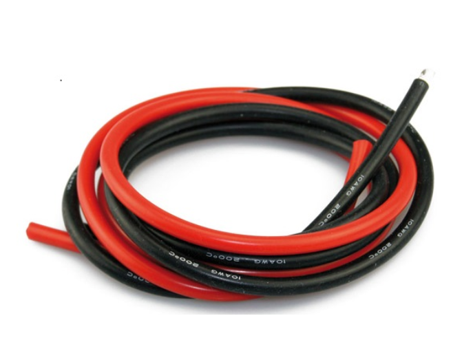 High Quality Ultra Flexible 10AWG Silicone Wire 1m (Black) + 1m (Red)
