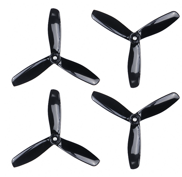 Pro-Range Propellers 5045(5X4.5) Tri Blade Bullnose Polycarbonate Black 2CW+2CCW-2pairs
