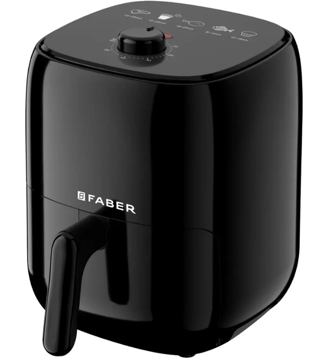 Faber 1300W, 2Liter Hot Air Fryer (FAF 2.0 BK) Black, Small