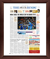 Front Page of The Hindu