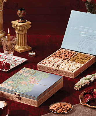 ANAND MOGRA DRYFRUITS WOODEN BOX 400GRM