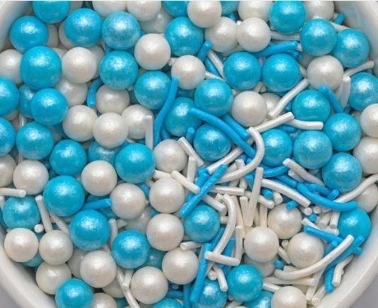faux mix balls blue