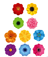 Edible wafer cuts Flowers