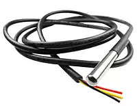 DS18B20 Water Proof Temperature Probe – Black (1m)