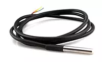 DS18B20 Water Proof Temperature Probe – Black (1m)