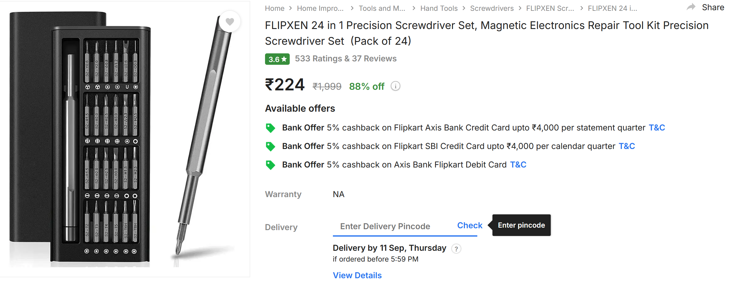 FLIPXEN 24 in 1 Precision Screwdriver Set