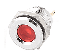 12mm LED Metal Panel Indicator Light 12V to 24V DC – Red